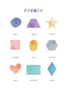 1 pieza Póster de aprendizaje del alemán para niños, impresión en lienzo, pintura artística para pared con letras del alfabeto y números para decoración de la guardería sin marco