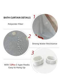 Bộ 4 rèm phòng tắm hình người tuyết Giáng sinh, rèm tắm chống thấm nước có 12 móc, thảm tắm, nắp bồn cầu hình chữ U, phụ kiện phòng tắm, đồ trang trí Giáng sinh - Phong cách người tuyết màu tím H - Xem 7