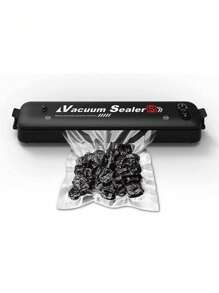 Portable Vacuum Sealing Machine Food Packaging Machine Bivolt Immediate Shipping - 黑色 - 查看 1