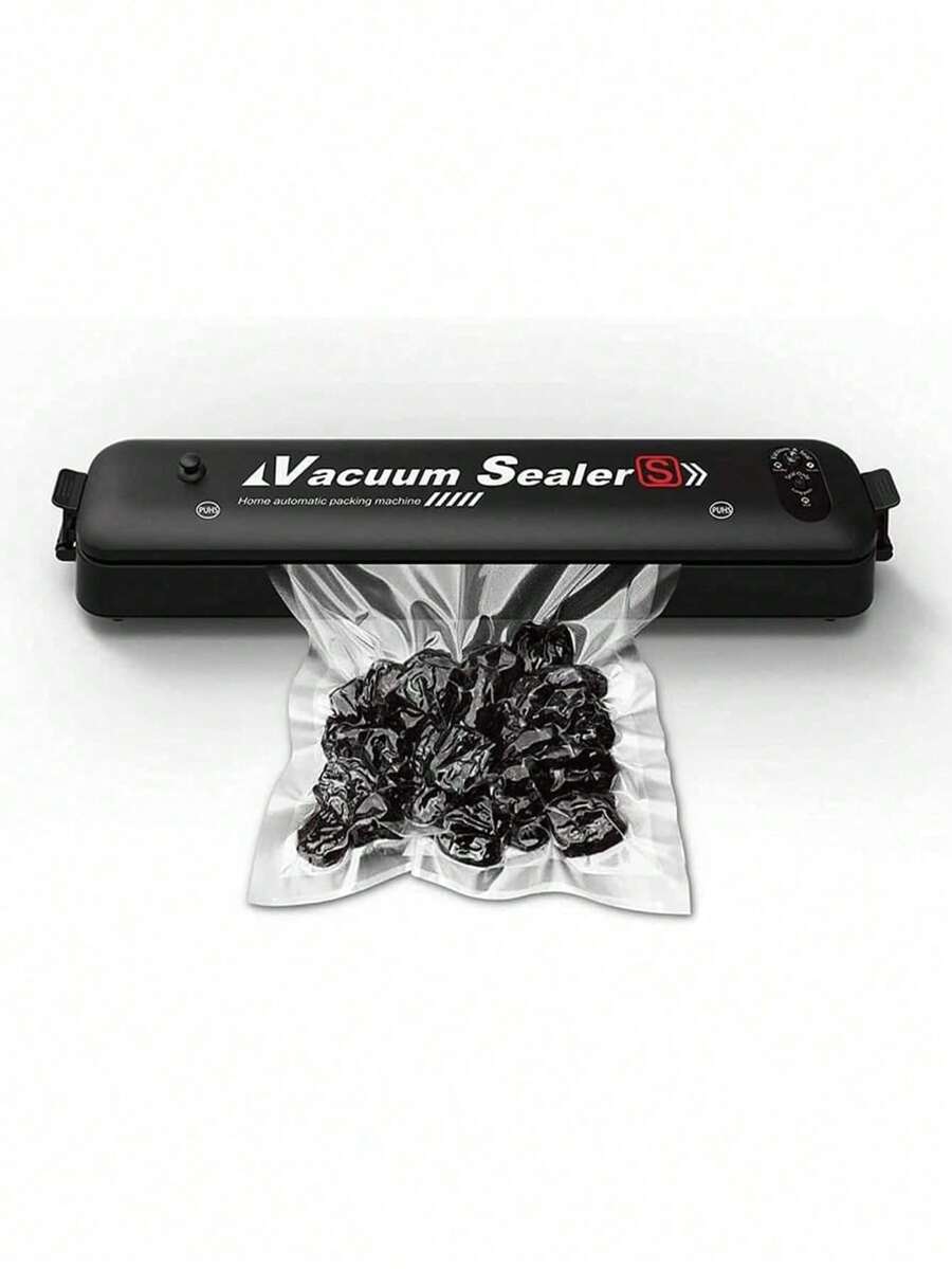 Portable Vacuum Sealing Machine Food Packaging Machine Bivolt Immediate Shipping - 黑色 - 查看 1