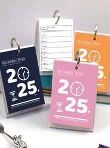 1pc 2025 Desk Calendar Planner, Simple Weekly Planner With Calendar And Notes, For Planning And Organizing Daily, Monthly Planners, Home Office School Supplies, Desk Decorations - Multicolor - View 13