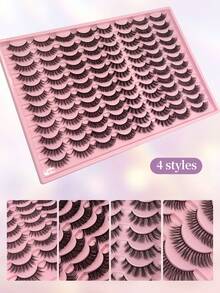 批发40对混合装自然交叉假睫毛手工加长浓密卷翘睫毛人造水貂睫毛化妆工具热销 - 羽毛款 - 查看 4