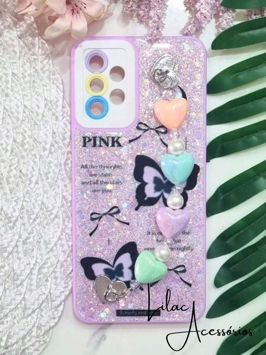 Case For A13 4G / A32 5G With Glitter And Glued Chain – Protection, Style And Comfort! - tử đinh hương - Xem 1