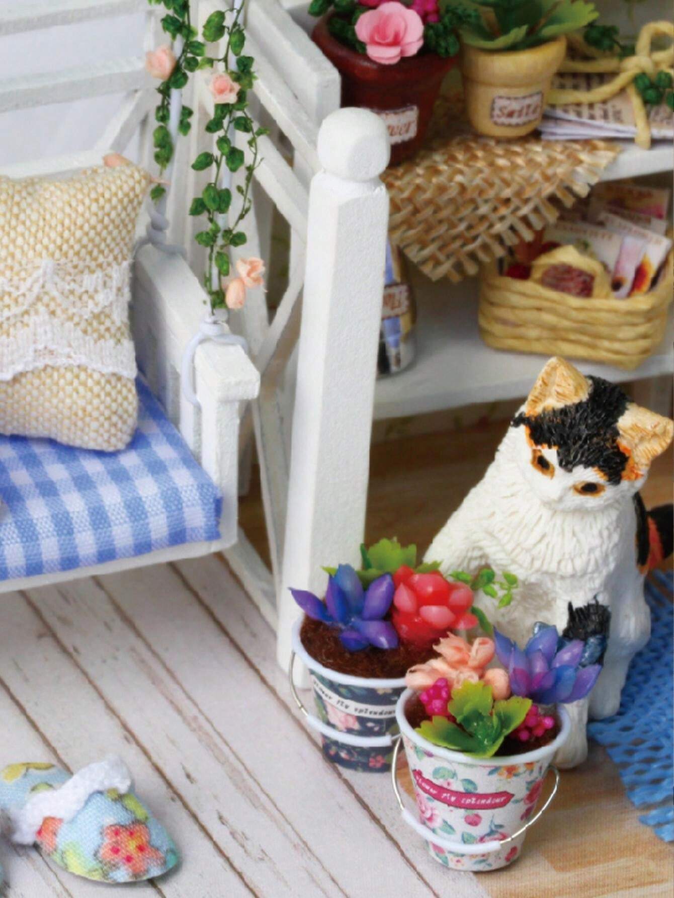 124 Scale DIY Miniature House Materials Kit, Model Dollhouse, Bedroom