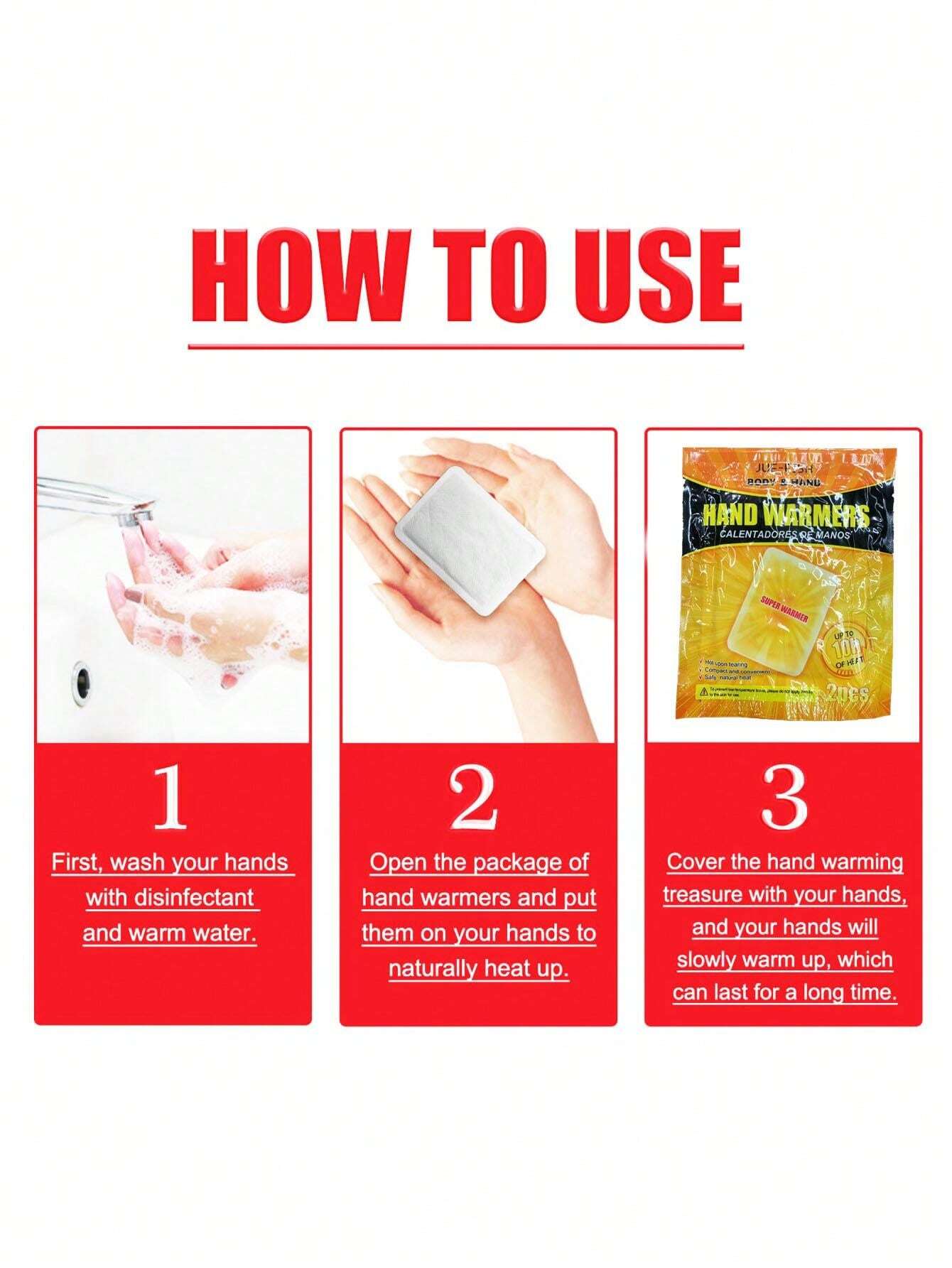 10 Bags Of 20 Stickers Large Hand & Body Warmers Up To 18 Hours Of