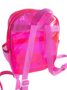 Transparent Purple Backpack For Course, Work, Pool, Swimming, School, Training For Children, Women, Adult, Unisex, Youth - Màu Hồng Tươi - Xem 2