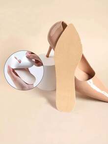 1 Đôi Đế Giày Da Chống Trượt Tự Dính, Phù Hợp Với Giày Cao Gót Mũi Nhọn, Sửa Chữa Miếng Dán Bị Nứt, Bị Phai Màu Và Chống Trượt - Lạc đà - Xem 3