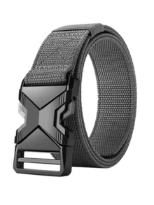 1 条纯色休闲尼龙织带腰带，适合军事训练、攀岩等户外活动，带快拆扣，男女皆宜 - A - 查看 5