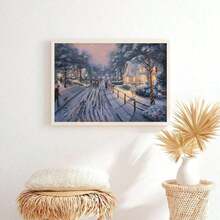 1pc Trang trí máy tính để bàn Mùa đông Đường phố Tuyết Cảnh Tranh tường Canvas, Tranh sơn dầu phong cảnh Phòng khách Phòng ngủ Treo Tường Trang trí tường Văn phòng tại nhà - Áp phích, Nghệ thuật treo tường, Vật dụng trang trí phòng ﻿ - Nhiều màu - Xem 10