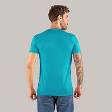 Printed Cotton T-Shirt 30.1 Combed Trees - 淺藍色 - 查看 2