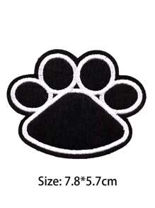 Bộ 5 miếng vá thêu hình bàn chân động vật, miếng dán ủi cho quần áo, áo khoác, túi xách, đồ trang trí dễ thương - Nhiều màu - Xem 10
