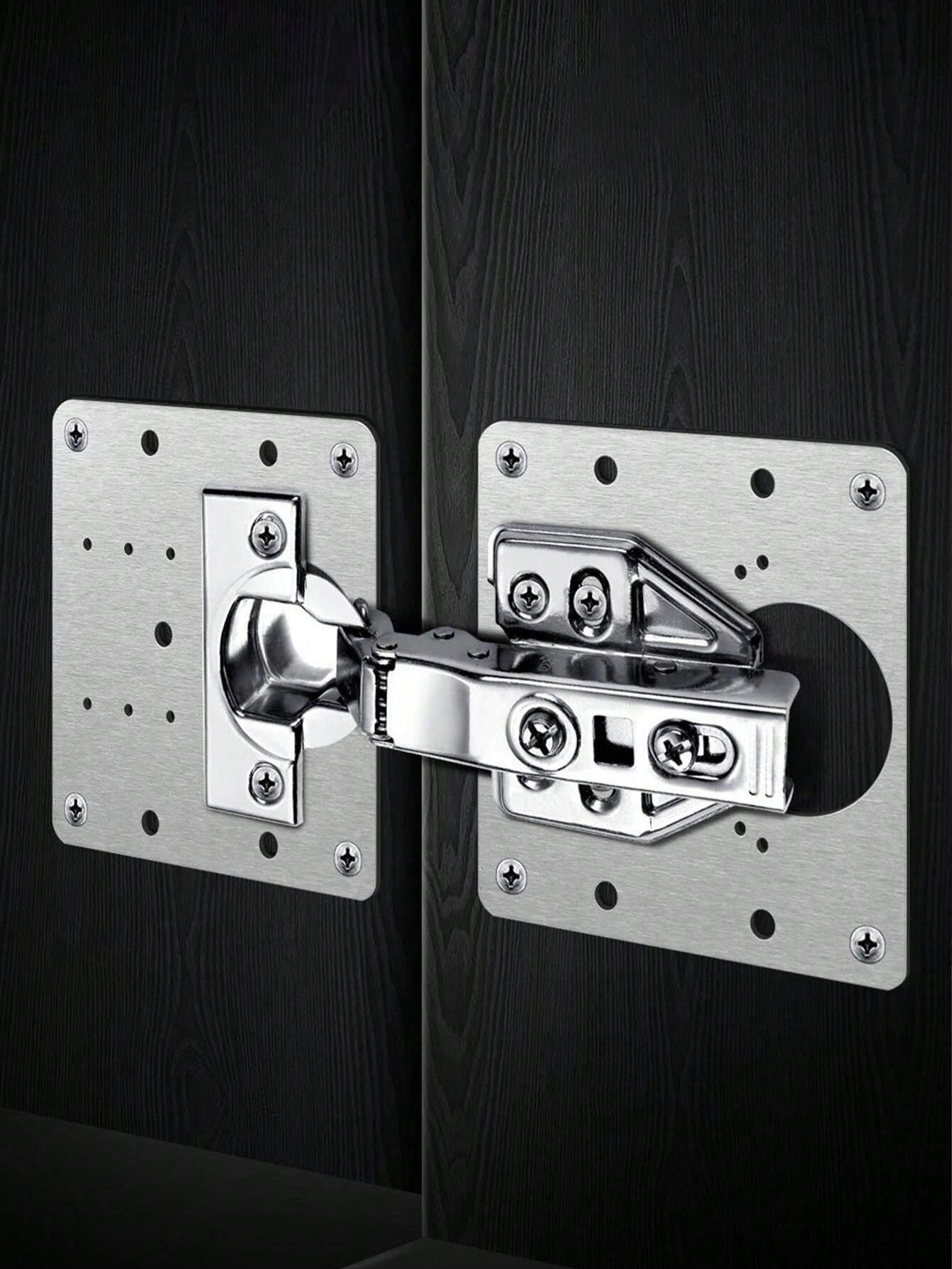 2 piezas/6 piezas Placa de reparación de bisagra de puerta de