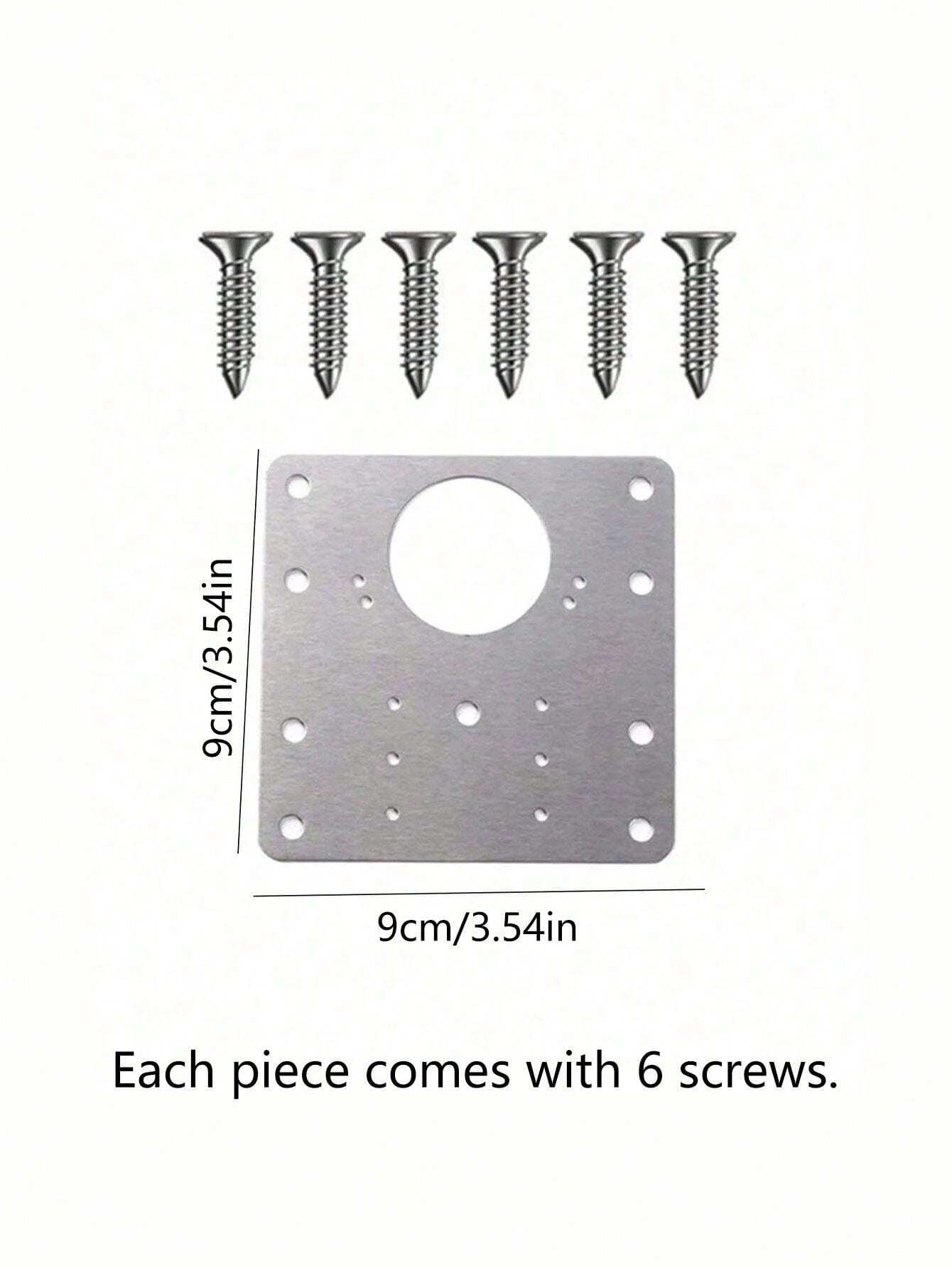 2 piezas/6 piezas Placa de reparación de bisagra de puerta de