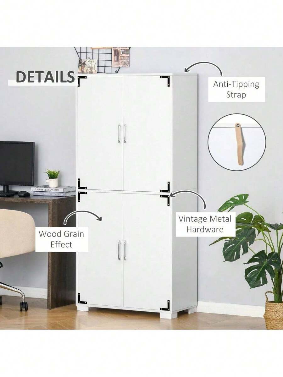 Industrial Kitchen Pantry With 4 Door Cupboard And Storage