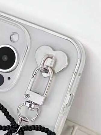 2PCS Silver Love Hook Decorative Mobile Phone Lanyard Easy To Carry, Comes With Back Glue To Prevent Falling, Stylish And Beautiful Gifts For Mother, Family, Friends, Birthday, Holiday Phone Charm, Phone Chain