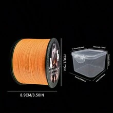 Chelesh 500 Yards, Nhiều Màu Sắc, Dây Câu Cá PE Bện 4 Sợi, Có Bao Bì Tinh Tế, Tùy Chọn Độ Bền 10LB-100LB, Độ Bền Cao, Chống Mài Mòn, Siêu Mịn Cho Câu Cá Đường Dài, Câu Cá Nước Mặn Và Nước Ngọt, Quà Tặng Câu Cá - trái cam - Xem 9