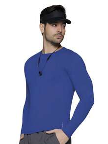 Selene Men's UV 50+ Protection Long Sleeve T-Shirt - 寶藍色 - 查看 2