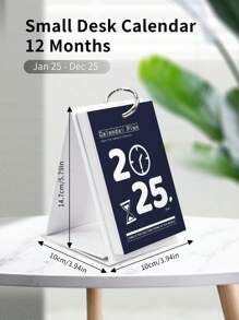 1pc 2025 Desk Calendar Planner, Simple Weekly Planner With Calendar And Notes, For Planning And Organizing Daily, Monthly Planners, Home Office School Supplies, Desk Decorations - Multicolor - View 5