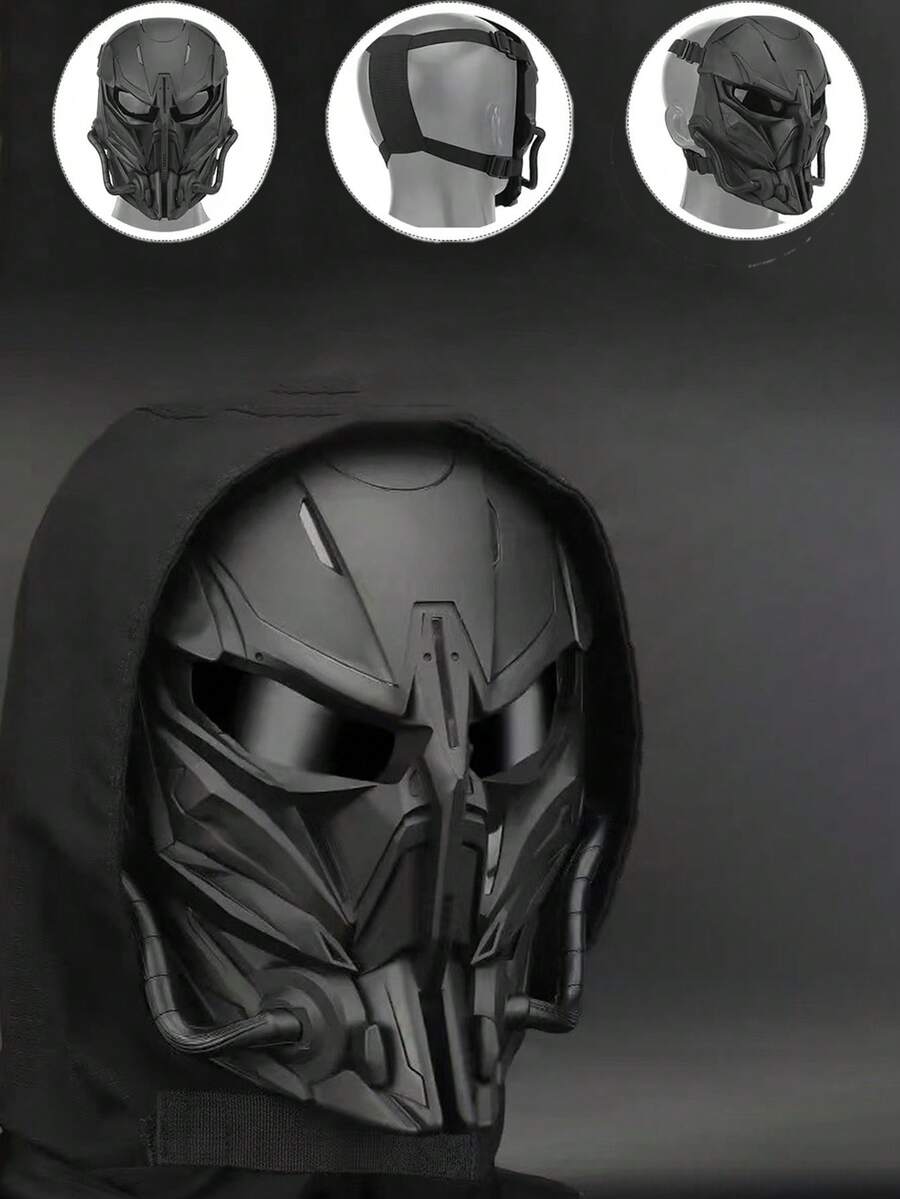 1 件创意新概念惩罚者战术面罩第二代，户外装备角色扮演道具 - 黑色 - 查看 1