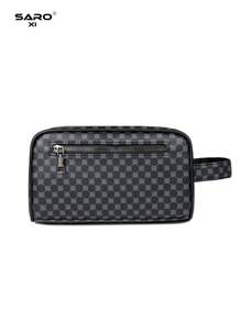 saroxi Men's Large Capacity Fashion Casual Outdoor Travel Hand/Wrist Pouch, Big Storage Portable High-End Simple And Stylish Suitable For Office, Gift For Young People, Students Men Bag Gifts For Men Christmas Winter Vacation Dad Gifts Boyfriend Gifts Valentine Day Wallet Purses Spring - Black - View 10