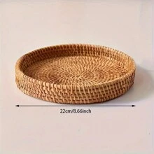 1 pieza Cesta colgante, cesta de almacenamiento de bambú a prueba de mosquitos, cesta de almacenamiento de alimentos multifuncional, adecuada para cocina, sala de estar y picnic, almacenamiento y organización de cocina, accesorios de cocina, regalo de Navidad - Albaricoque - Ver 14