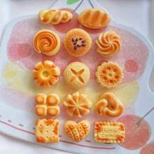 10/20/30/50 件迷你面包和饼干树脂，DIY 奶油色手机壳配件，手工发夹和发带装饰，适用于圣诞节、万圣节、感恩节礼物、厨房和家庭派对用品 - 彩色 - 查看 2