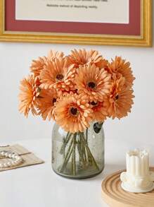 6/12pcs Artificial African Daisies Flowers African Daisy Silk Flowers Artificial Gerbera Daisies Fake Sunflowers Bulk Faux Flowers Bouquet For Wedding Bridal Bouquet Party Home Kitchen Decor,Garden Decor,Outdoor Plant,Gardening,Fake Flowers,Fall Decor,Autumn
