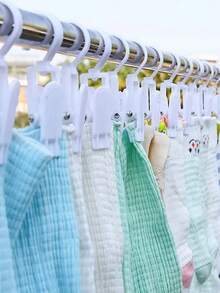 5 chiếc khăn xoay đen trắng, kẹp nhựa cho quần áo, rèm cửa, tất, kẹp mũ đa năng có móc - Nhiều màu - Xem 6