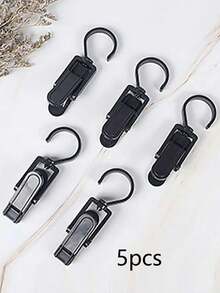 5 chiếc khăn xoay đen trắng, kẹp nhựa cho quần áo, rèm cửa, tất, kẹp mũ đa năng có móc - Nhiều màu - Xem 8