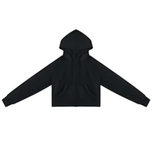 Womens Zip Up Hoodies Fleece Jackets Oversized Sweatshirts Fall Fashion Outfits Sweaters Winter Clothes - Black - View 7