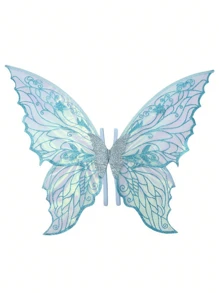 1 pièce Ailes de fée avec feuille d'or en forme de papillon, accessoire de fête pour Halloween, carnaval, costume - Multicolore - Voir 10