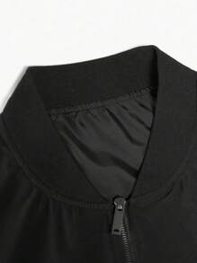 Men's Long Sleeve Casual Lightweight Bomber Rave Jacket, Spring Autumn Zippered Baseball Collar Outerwear