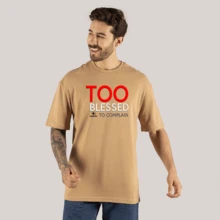 Street Wear Oversize Long Sleeve T-Shirt Too Bless - Màu be - Xem 1