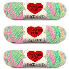 3pcs Soft & Warm Acrylic Yarn Bundle - Ideal For Beginners Knitting & Crochet Kit, Variety Of Colors - Great For DIY Scarf & Blanket Making