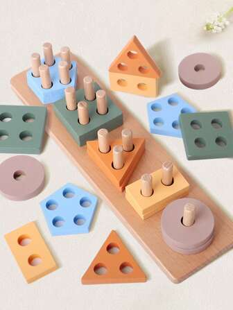 Juguetes Montessori para niños y niñas de 3+ años, regalos de cumpleaños, juguetes sensoriales de madera para bebés y niños pequeños, rellenos para cestas de Pascua, juguetes de aprendizaje y actividades con puzzles para niños pequeños