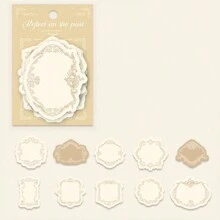 30 pièces/paquet Feuilles de papier mémo simples et créatives gaufrées, matériel artisanal décoratif DIY, cadeau de fête, fournitures de scrapbooking personnalisées et de papeterie scolaire - Multicolore - Voir 12