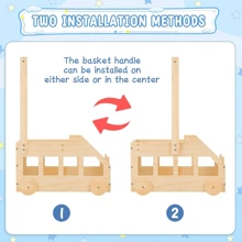 个性化木制婴儿淋浴箱衣柜礼品，婴儿淋浴篮衣架，个性化新婴儿衣服淋浴木盒篮，祝贺未完成的木篮 - 彩色 - 查看 4