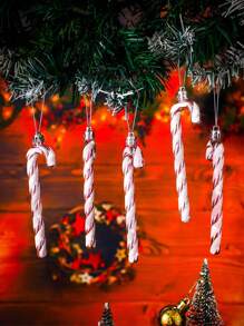 6/12 cái-Đồ trang trí kẹo Giáng sinh, Đồ trang trí cây thông Noel hình cây gậy lấp lánh màu hồng, Mặt dây chuyền hình cây gậy nhựa trang trí ngày lễ 5,5 inch, Mặt dây chuyền hình cây gậy kẹo để trang trí cây thông Noel, Đồ trang trí treo cây thông Noel, Đồ trang trí nhà Giáng sinh Quà tặng Giáng sinh, Đồ dùng cho tiệc Lễ Tạ ơn, Đồ dùng cho tiệc năm mới, Đồ dùng cho tiệc tại nhà - Nhiều màu - Xem 8
