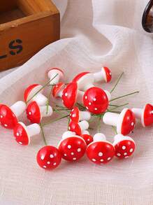 20 Pieces Foam Colored Mini Mushroom Decorations Artificial Mushroom Artworks Micro Landscape Basin Landscaping Christmas Ornaments Decorations Used For Fairy Tale Gardens Moss Landscapes Halloween Decorations And Tabletop Plant Statues