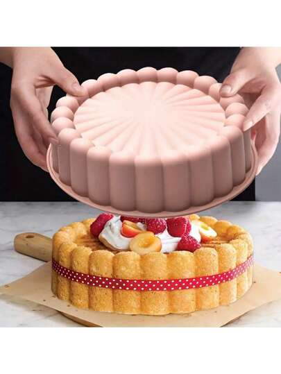 1 件，蛋糕模具，圆形蛋糕盘，不粘蛋糕模具，硅胶蛋糕模具，婚礼生日派对烤盘，DIY 烘焙工具多功能家用蛋糕模具，厨房用品厨房小工具家用电器配件工具圣诞节烹饪圣诞节