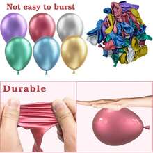 5/10/12 英寸彩色派对气球镀铬金属氦气球适用于生日派对装饰和拱门装饰婚礼生日圣诞派对 - 綠色 - 查看 6
