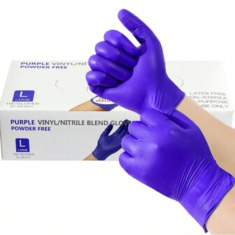 Einweghandschuhe aus Nitril, verstärkt, puderfrei, latexfrei, steril, hochelastisch, hoher Schutz, bequem, langanhaltend, geeignet für Reinigung, Friseur, Haustiere, Garten, Basteln, Automotive - Pink, Schwarz, Blau, Klar/Weiß/Grün/Lila