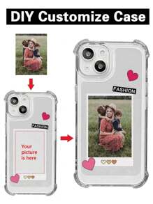 Apple 1pc Aanpasbare Transparante Hartvormige DIY Ontwerp Siliconen Lens Beschermhoes Telefoonhoesje Compatibel met iPhone 16 Pro Max/16 Pro/15 Pro Max/14 Pro Max/13 Pro Max