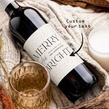 30 etiquetas de vino, plantilla de etiqueta de vino con foto, recuerdo de boda minimalista, etiqueta de vino personalizada, regalo personalizado, etiqueta de regalo de vino - Multicolor - Ver 1