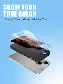 1pc Customized Anti-Slip Anti-Shock Full Coverage Tempered Glass Phone Case With Wedding, Couple, Family Photos, Suitable For A15/A14/A13 S23 22 Ultra/11 XR 12 13 14 15 16Pro Max, Gifts For Wife And Husband