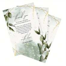 40/80/200 Pieces Of Personalized Wedding Thank-You Cards, Exquisitely Designed, To Express Heartfelt Gratitude To Every Guest.