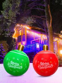Bola de Navidad inflable gigante de PVC, Bola inflable de PVC, Bolas de Navidad inflables gigantes, Bola inflable de Navidad, Bolas de adornos inflables, Decoraciones de bolas inflables, Bola de decoración de Navidad inflable gigante - Material de PVC resistente a la intemperie, para decoración de patio, jardín y porche de interior y exterior, perfecto para decoración de Pascua (incluye bomba de aire)