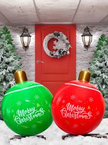 Bola de Navidad inflable gigante de PVC, Bola inflable de PVC, Bolas de Navidad inflables gigantes, Bola inflable de Navidad, Bolas de adornos inflables, Decoraciones de bolas inflables, Bola de decoración de Navidad inflable gigante - Material de PVC resistente a la intemperie, para decoración de patio, jardín y porche de interior y exterior, perfecto para decoración de Pascua (incluye bomba de aire)