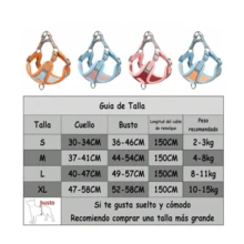 Pechera-arnés Y Correa Para Perros Y Gatos Muy Cómoda - Multicolor - Ver 3