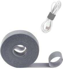 1 卷 300 厘米电缆整理器，用于分类和存储数据，包裹旅行/户外/家庭电缆和电线。装饰秋季装饰节日装饰房间装饰家居装饰秋季装饰卧室装饰 - 灰色 - 查看 3